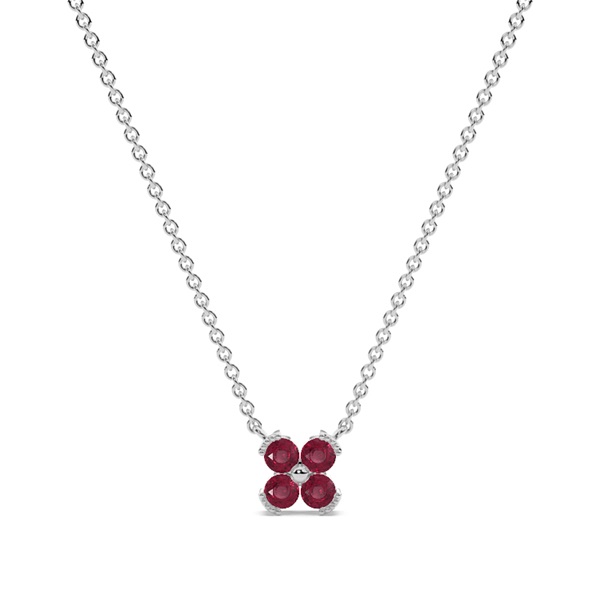 Ruby classic floral delicate chain necklace