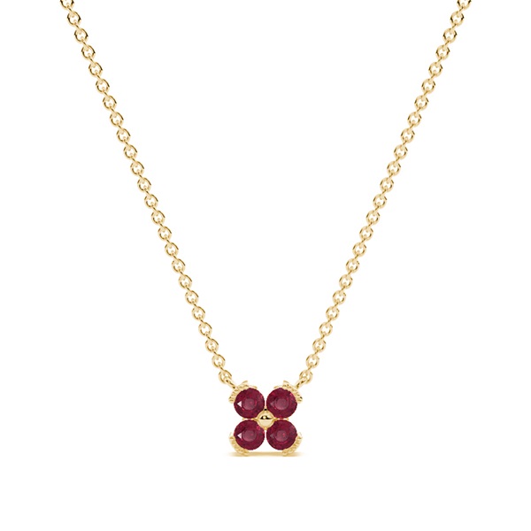 Ruby classic floral delicate chain necklace