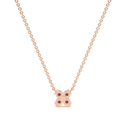 Rubin klassische zarte florale Halskette