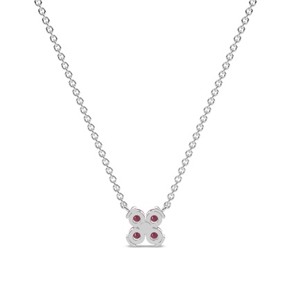 Rubin klassische zarte florale Halskette