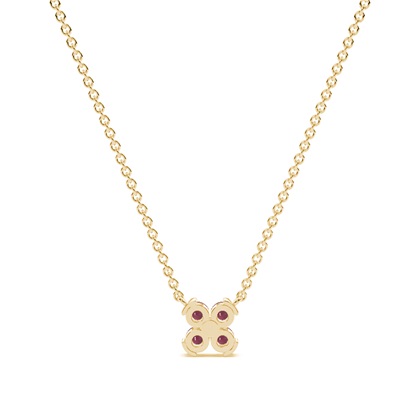 Rubin klassische zarte florale Halskette