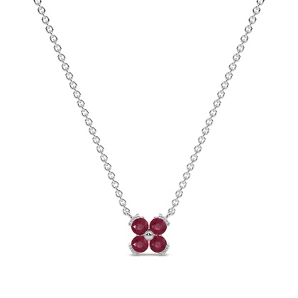 Ruby classic floral delicate chain necklace