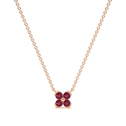 Ruby classic floral delicate chain necklace