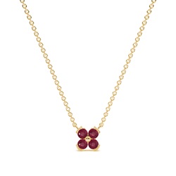 Ruby classic floral delicate chain necklace