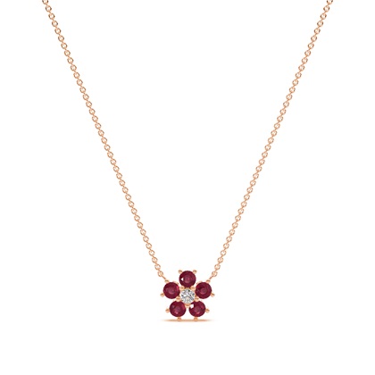 Rose Gold Diamond Pendants Gemstones