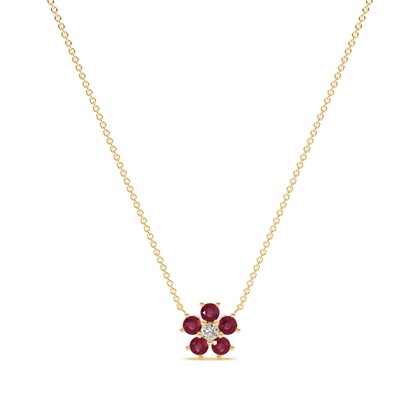 Yellow Gold Diamond Pendants Gemstones