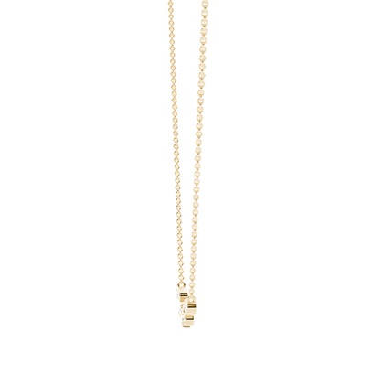 Bezel Setting Zig-Zag bar Necklace