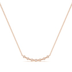 Bezel Setting delicate bar necklace