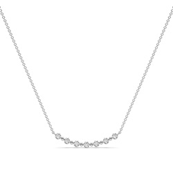 Bezel Setting delicate bar necklace