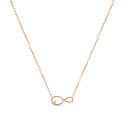 Buuble diamond infintiy delicate chain necklace