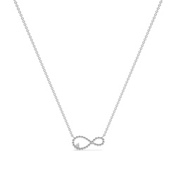 Buuble diamond infintiy delicate chain necklace