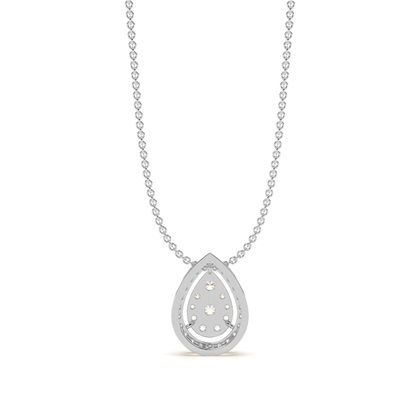 Round Cut Diamond Pendant Necklaces