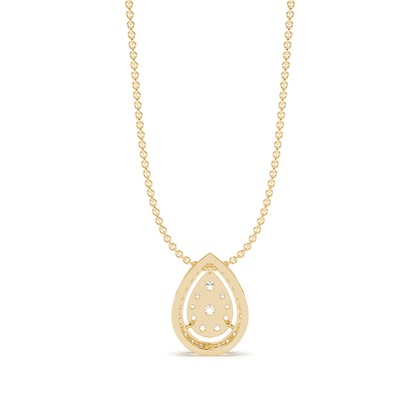 Gelbgold Diamant Anhänger Halsketten