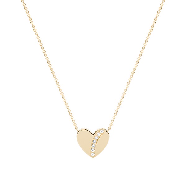 Little heart diamond everyday chain necklace