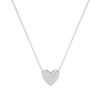Little heart diamond everyday chain necklace