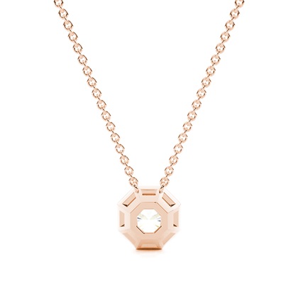 Sechseckige Diamant-Solitär-Ohrringe