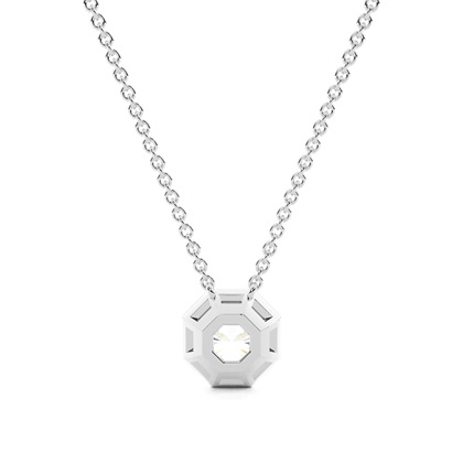 Sechseckige Diamant-Solitär-Ohrringe