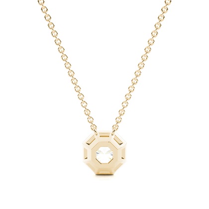 Sechseckige Diamant-Solitär-Ohrringe