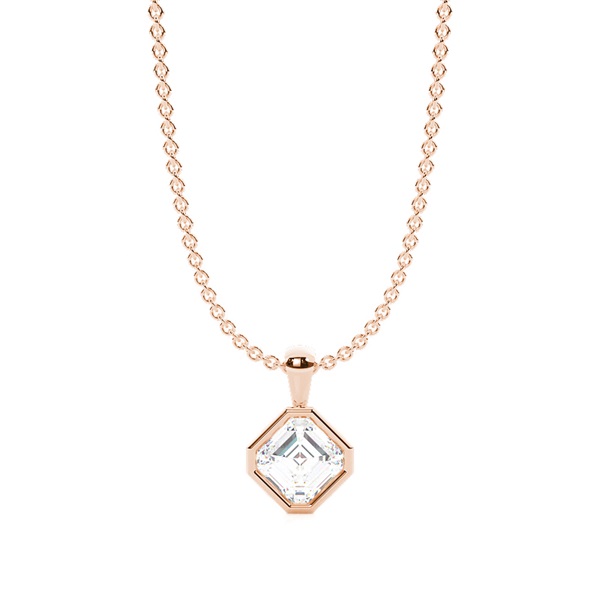 Bezel set Intricate Basket look Solitaire Pendant