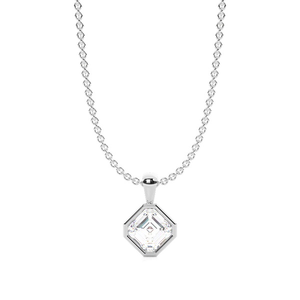 Bezel set Intricate Basket look Solitaire Pendant