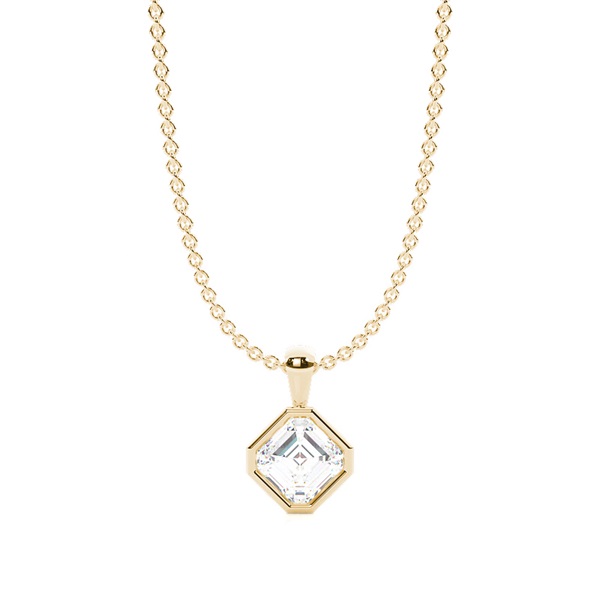 Bezel set Intricate Basket look Solitaire Pendant