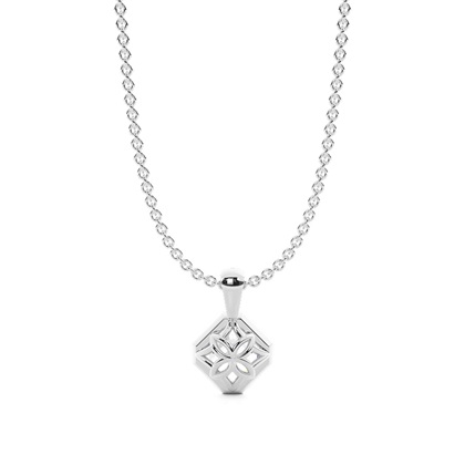 Gerahmter Solitaire-Anhänger in Korb-Optik