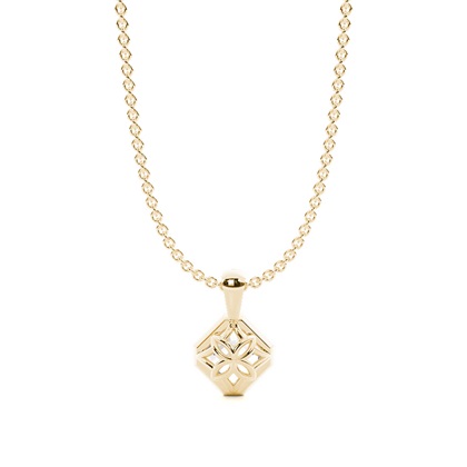 Gerahmter Solitaire-Anhänger in Korb-Optik