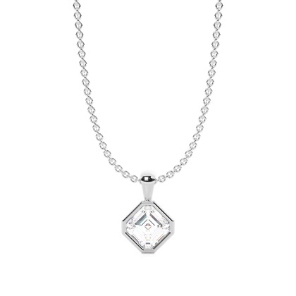Bezel set Intricate Basket look Solitaire Pendant
