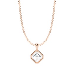Bezel set Intricate Basket look Solitaire Pendant