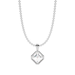 Bezel set Intricate Basket look Solitaire Pendant