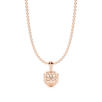 Gerahmter Solitaire-Anhänger in Korb-Optik