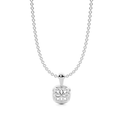 Gerahmter Solitaire-Anhänger in Korb-Optik