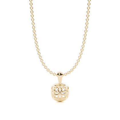 Gerahmter Solitaire-Anhänger in Korb-Optik