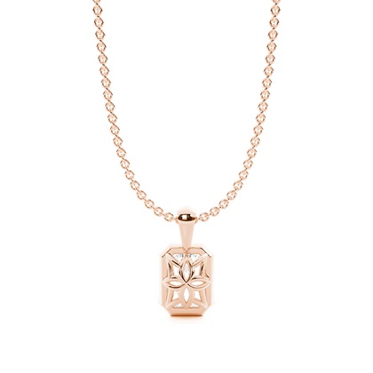 Gerahmter Solitaire-Anhänger in Korb-Optik