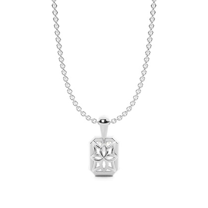 Gerahmter Solitaire-Anhänger in Korb-Optik