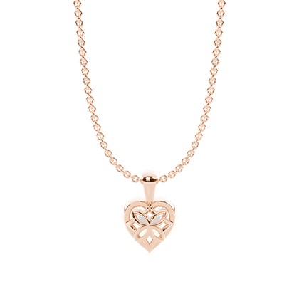 Gerahmter Solitaire-Anhänger in Korb-Optik