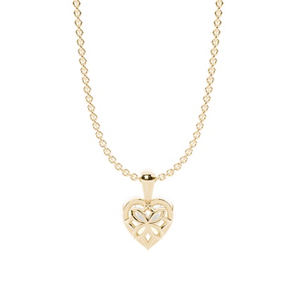 Gerahmter Solitaire-Anhänger in Korb-Optik