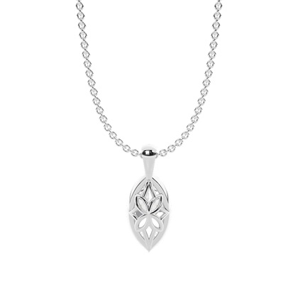 Gerahmter Solitaire-Anhänger in Korb-Optik