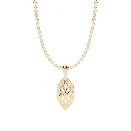 Gerahmter Solitaire-Anhänger in Korb-Optik