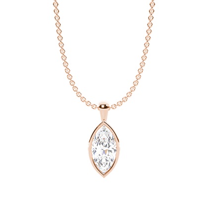 Marquise Rose Gold Diamond Necklaces and Diamond Pendants