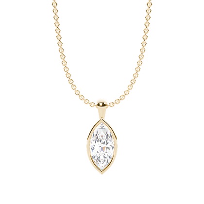 Marquise Yellow Gold Diamond Necklaces and Diamond Pendants