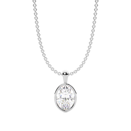 Oval Diamond Pendants
