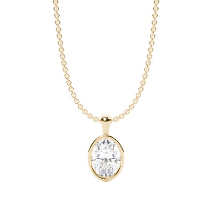 Oval Diamond Pendants
