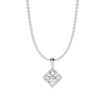 Gerahmter Solitaire-Anhänger in Korb-Optik