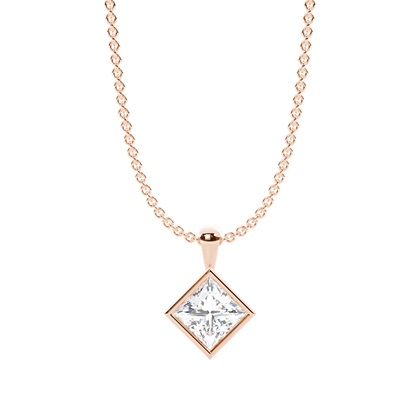 Rose Gold Diamond Pendants & Necklaces