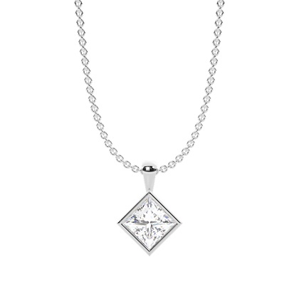 Princess Cut Diamond Pendants
