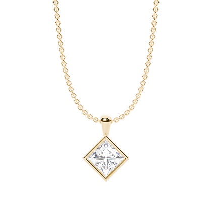 Princess Cut Diamond Pendants