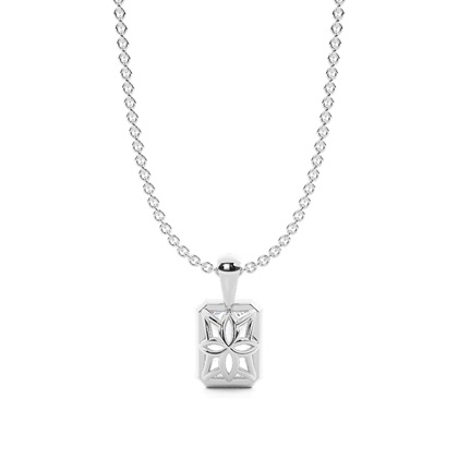 Gerahmter Solitaire-Anhänger in Korb-Optik