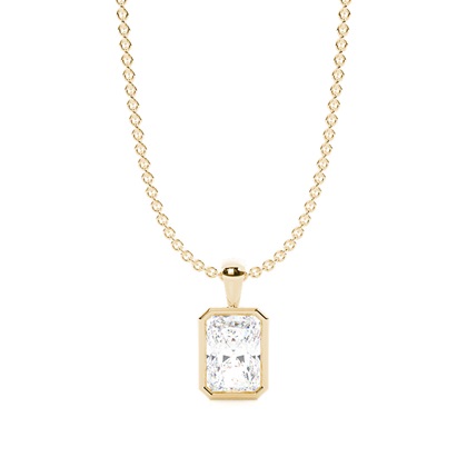 Radiant Yellow Gold Diamond Necklaces and Diamond Pendants