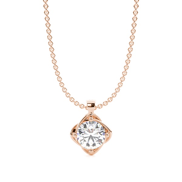 Floral Look Solitaire Pendant